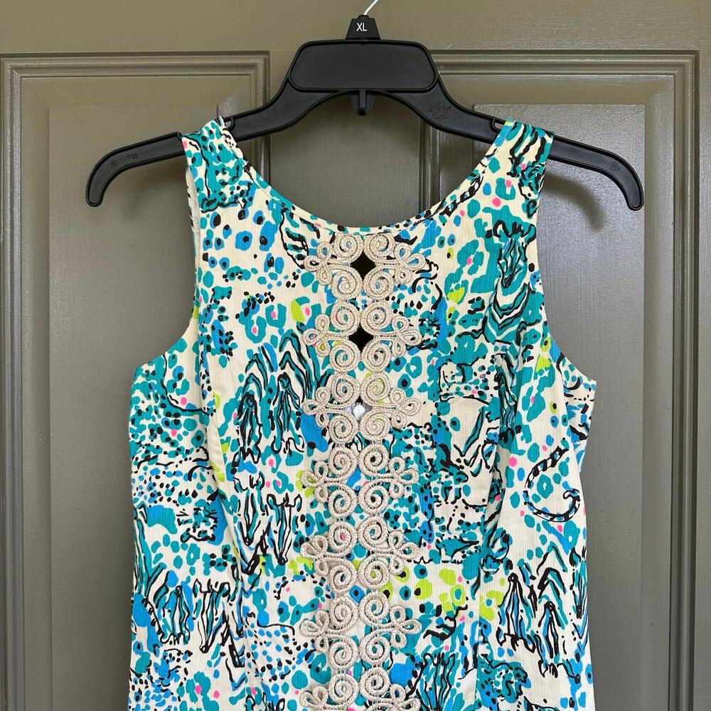 Lilly Pulitzer Ember Sea Oats Escapades Everglade Shift Dress 2 - Picture 2 of 5